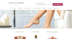 Desktop Screenshot of beautyhavenbelfast.com